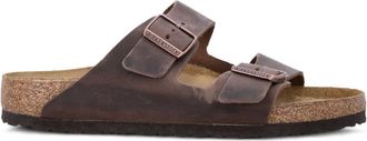 Birkenstock Arizona buckled leather sandals - Brown