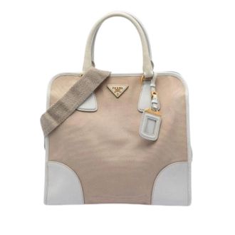 Prada Pre-owned Handbags, female, Beige, Size: ONE SIZE Pre-owned Vintage Satchel