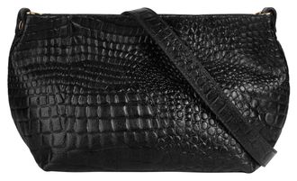 Samantha Look Umh&auml;ngetasche SAMANTHA LOOK, Damen, Gr. B/H/T: 24cm x 17cm x 11cm onesize, schwarz, Leder, Reptilienpr&auml;gung, Taschen Umh&auml;ngetasche, echt Leder, Made i