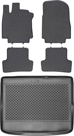 OEM Juego De Alfombrillas De Goma Para Coche Y Maletero Para Renault Clio Iv Grandtour/kombi (2012-2019)