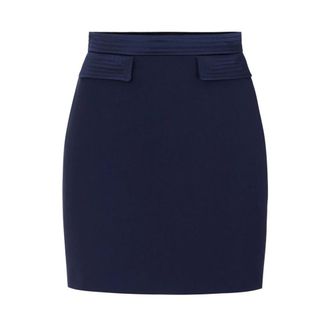 Elisabetta Franchi Dames, Rokken, Blauw, Maat: 2XL Satijn