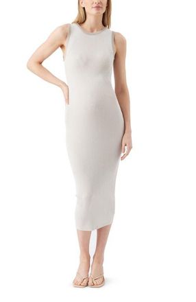 Ripe Noa Rib Knit Nursing Dress in Natural /Taupe at Nordstrom, Size X-Large Au