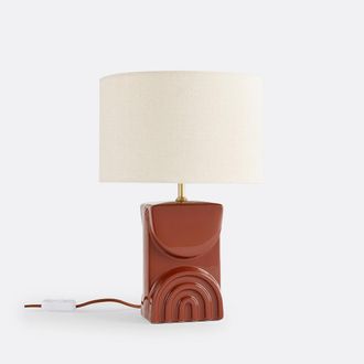 La Redoute Interieurs Lamp in keramiek en linnen, Topia