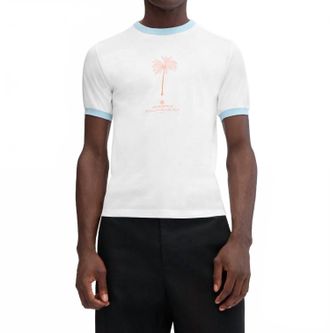 Jacquemus Venice Le T-Shirt In Palm Tree White/blue