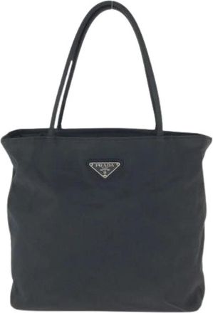 Prada Pre-owned Tessuto Nylon Tote Bag - Dames - Vintage Shopper - Zwart - ONE Size - Nylon - Vintage