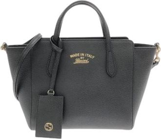 Gucci Pre-owned Vintage Tote Bag - Dames - Vintage Shopper - Zwart - ONE Size - Leer - Vintage