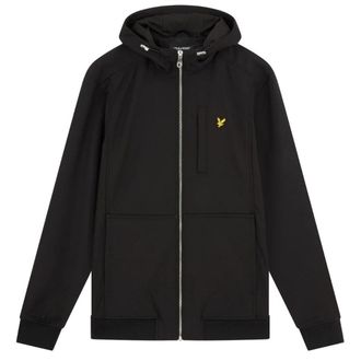 Lyle & Scott Jetzwarte softshelljas met het merk Lyle & Scott