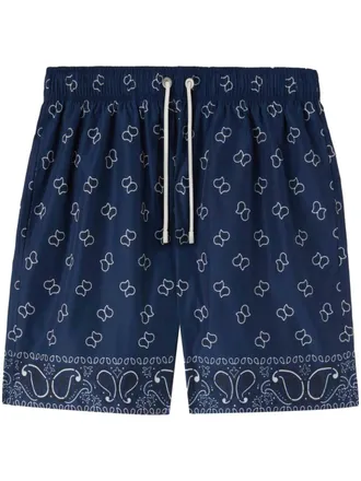 Palm Angels Costume da bagno con stampa paisley - Blu
