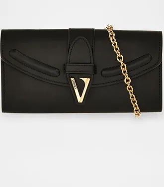 Versace Virtus Leather Wallet on Chain