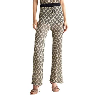 Liu Jo Va 4005 J4666 03322 Wijde Broek - Dames - Wijde Broeken - Veelkleurig - S - Broeken
