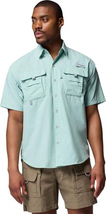 Columbia Mens Big and Powerful Bahama Ii UPF 30 Short Sleeve Fishing Jersey, Misty Jade, XXL