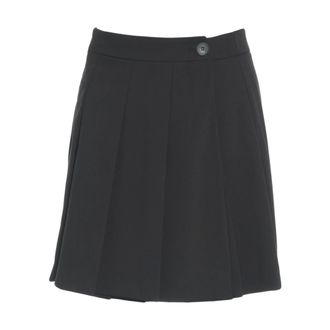 Kaos Pleated Mini Skirt Nero Aw25