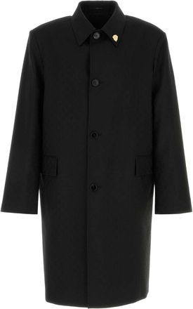 Gucci Black Polyester Blend Coat