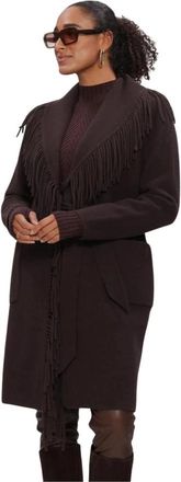 Ibana Khyra Jas - Dames - Jas met riem - Bruin - XS - Polyester - Jassen