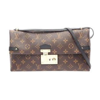 Louis Vuitton Pre-owned Sac Triangle PM Monogram Schoudertas - Dames - Pre-owned - Bruin - Maat: ONE Size Leer