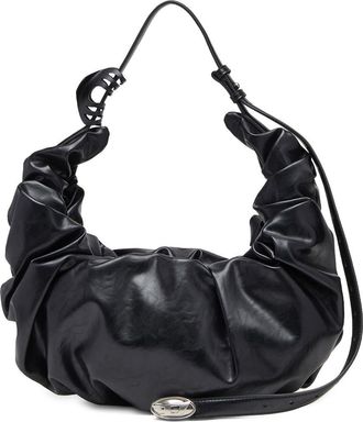 Diesel Grab-D Large Faux Leather Hobo Shoulder Bag in Black at Nordstrom