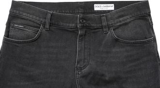 Dolce & Gabbana Mens Black Cotton Stretch Regular Skinnydenim Jeans Elastane Clothing