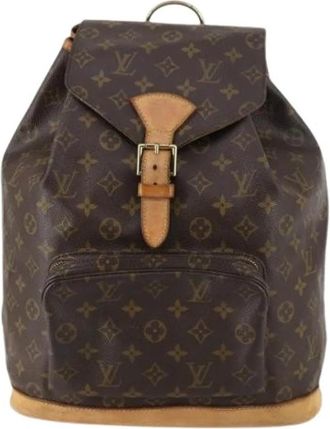Louis Vuitton Pre-owned Vintage Rugzak - Dames - Vintage Rugzakken - Bruin - ONE Size - Leer - Vintage