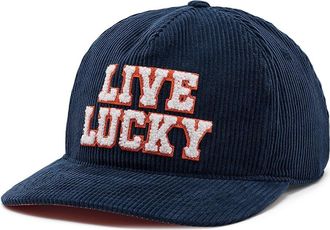 Black Clover Shaggy Adjustable Hat Baseball Caps Navy Corduroy, Cotton