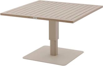 Hesperide Mesa De Jard&iacute;n Cuadrada Elevable Salimia De Arcilla Y Lino 110 X 110 X 69 Cm De Aluminio - Hesp&eacute;ride