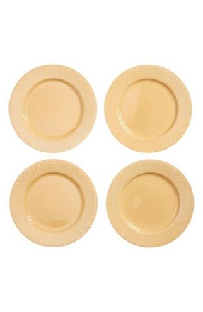 Lyngby Porcel&aelig;n Rhombe Color Set of 4 Dinner Plates in Sand at Nordstrom