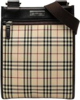 Burberry Borsa a tracolla Pre-owned in tela - - Pre-owned - Donna - Beige - ONE SIZE