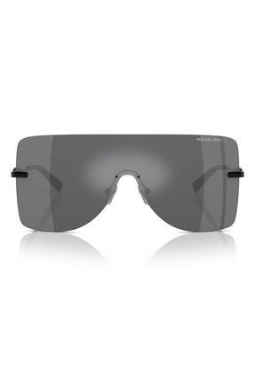 Michael Kors London 0mm Shield Sunglasses in Grey Mirror at Nordstrom