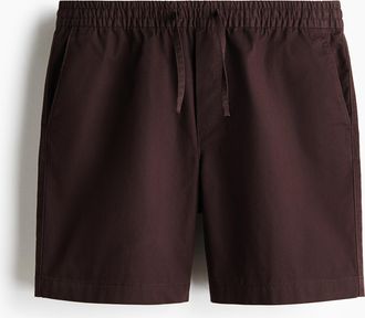H&M Baumwollshorts in Relaxed Fit - Dunkelbraun