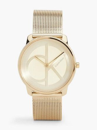 Calvin Klein Reloj con pulsera de malla y logo monograma