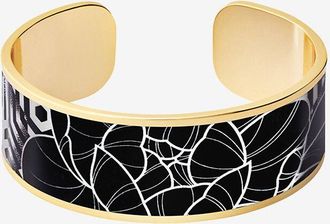 Bangle Up Emaillierter Armreif Peony Noir - 2 cm