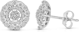 Vir Jewels 1/4 cttw Lab Grown Diamond Composite Earrings in Sterling Silver With Push Backs For Women