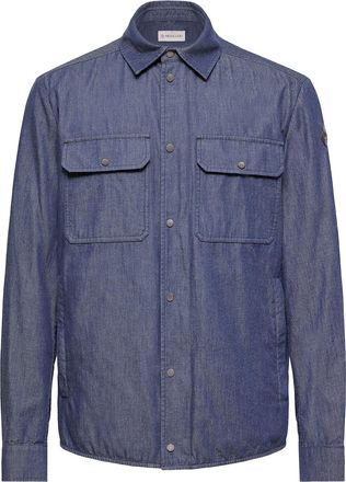 Moncler Moncler Denim Shirt Jacket, Men, Blue, Size: 3xl