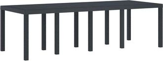 vidaXL Mesa De Jard&iacute;n Antracita 250 X 100 X 73 Cm Rat&aacute;n Sint&eacute;tico Vidaxl