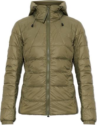 Canada Goose Abbott Hoody - Dames - Gewatteerde jassen - Groen - S - Leer - Jassen