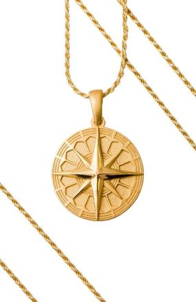 Mantra Find Your True North mandala necklace in Gold at Nordstrom