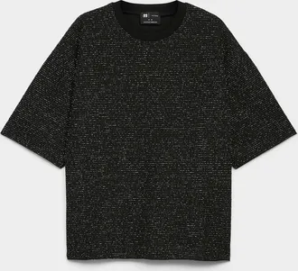 Le 31 Mens Silver thread boucl&eacute; T-shirt
