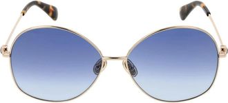 Max Mara Ronde Zonnebril - Dames - Zonnebrillen - Geel - ONE Size - Accessoires