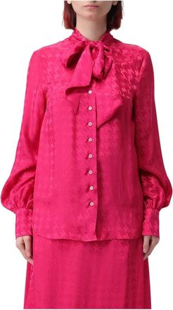 Msgm Msgm, Dames, Blouses & Shirts, Roze, Maat: XS Zijde