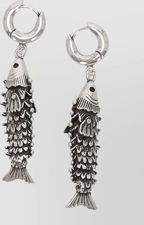 Isabel Marant river fish drop hoop earrings pair