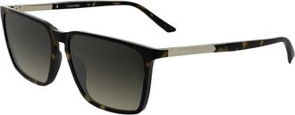 Calvin Klein Ck 25505S Zonnebril - Heren - Zonnebrillen - Bruin - 58 MM - Accessoires