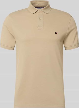 Tommy Hilfiger Regular Fit Poloshirt aus Baumwoll-Mix in Beige, Gr&ouml;&szlig;e XXL