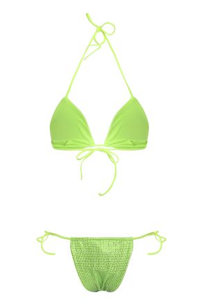 Santa Brands Womens Two-Piece Light Green Swimsuit Other Fibers Bikinis