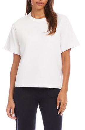 Karen Kane French Terry T-Shirt in White at Nordstrom, Size X-Large