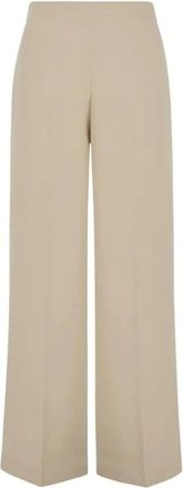 P.A.R.O.S.H. Wijde Pijp Zand Polyester Broek - Dames - Wijde Broeken - Beige - M - Polyester - Broeken