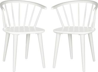 Safavieh Set Of 2 Blanchard Curved Spindle Side Chairs