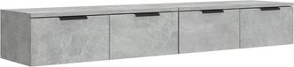 vidaXL Wall Cabinets 2 pcs Concrete Grey 68x30x20 cm Engineered Wood Vidaxl