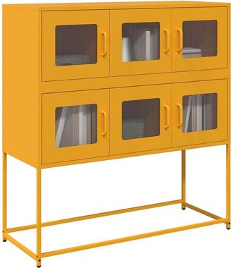 Berkfield Home Sideboard Mustard Yellow 100.5x39x107 cm Cold-rolled Steel