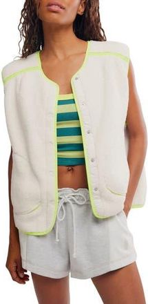 Free People FP Movement Mountain High Water Resistant Vest in Ivory at Nordstrom Rack, Size X-Small