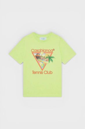 Casablanca Afro Cubism Tennis Club Lichtgroen T-shirt