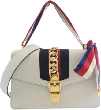 Gucci Pre-owned Shoulder Bags, female, White, Size: ONE SIZE Pre-owned Vintage Shoulder Bag